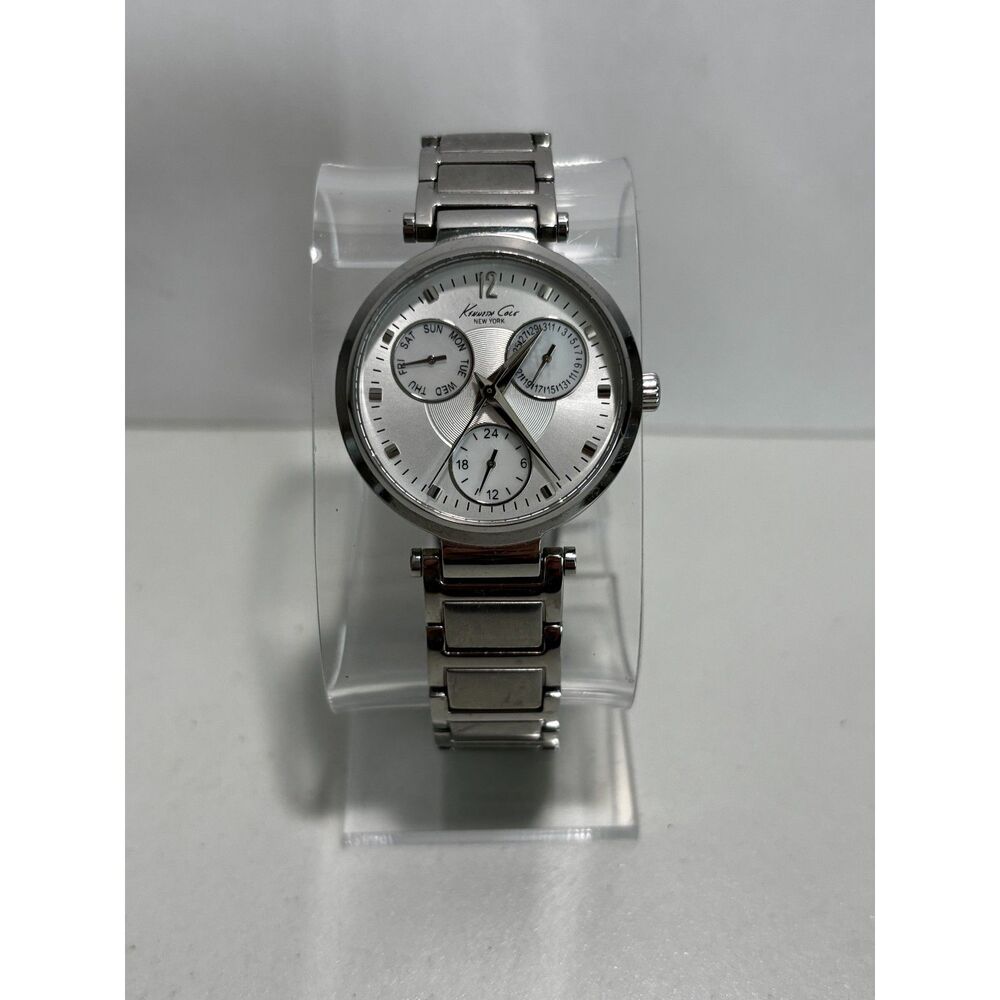 Kenneth Cole KC4645 silver MOP multifunction women's watch, working
